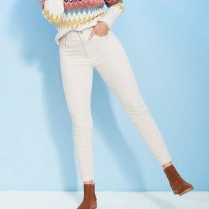 Ann Taylor LOFT Ivory Skinny Corduroy Pants NEW